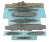 WWII US SHIP RECOGNITION MODEL LOT OF 8