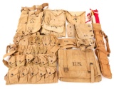 WWI US ARMY AEF FLAG KIT AND FIELD GEAR LOT