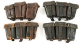 WWI - WWII GERMAN ARMY MAUSER AMMO POUCH LOT OF 4