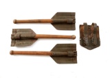 WWII GERMAN ARMY FOLDING SHOVEL LOT OF 3