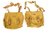 WWII US ARMY M36 MUSETTE BAG DATED 1940 LOT OF 2