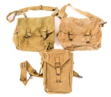 WWII US ARMY M36 MUSETTE AND AMMO BAG LOT OF 3