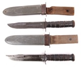 WWII USN MKII COMBAT KNIFE LOT OF 2