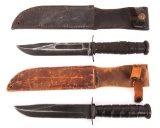 WWII USMC MKII COMBAT KNIFE LOT OF 2