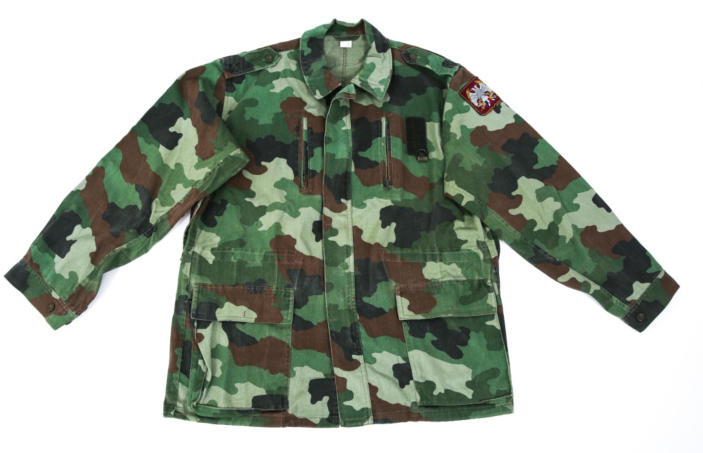 Vintage Serbian army camo shirt military camouflage Yugoslavian