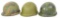 US ARMY TRENCH ART M1 COMBAT HELMET LOT OF 3
