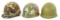 US ARMY M1 COMBAT HELMET WITH LINER LOT OF 3