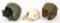 BRITISH BELGIAN & US TANKER HELMET LOT OF 3