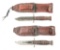 VIETNAM WAR USAF PILOT SURVIVAL KNIFE LOT OF 2