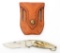 JIMMY LILE STAG INLAY LOCK BACK FOLDING KNIFE 1980