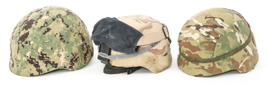 IRAQI WAR US ARMY - USMC COMBAT HELMET LOT OF 3