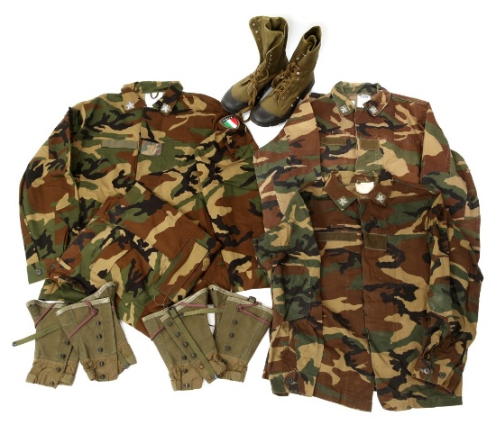 ITALIAN ARMY SF CAMO COMBAT UNIFORM AND BOOTS