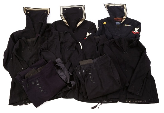 US NAVY ENLISTED / NCO BLUE JUMPER UNIFORM LOT