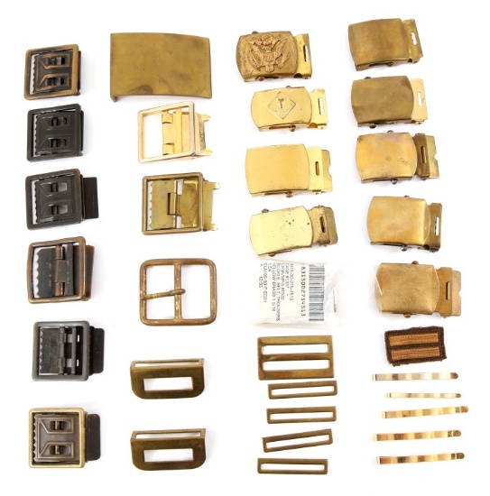 VIETNAM WAR US ARMY WEB BELT BUCKLE LOT