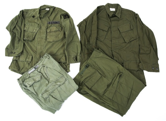 VIETNAM WAR US ARMY JUNGLE JACKET & PANTS LOT OF 4