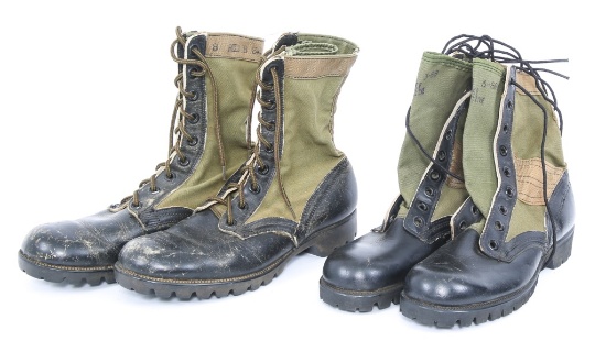 VIETNAM WAR US ARMY COMBAT JUNGLE BOOTS LOT OF 2