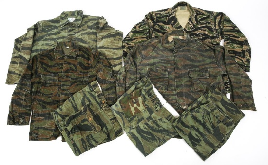 VINTAGE HUNTING TIGER STRIPE CAMO UNIFORM LOT OF 7