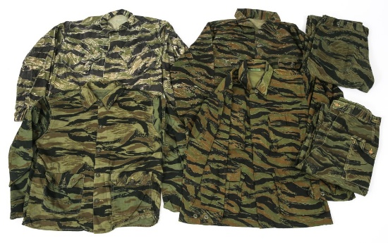 VINTAGE HUNTING TIGER STRIPE CAMO UNIFORM LOT OF 6