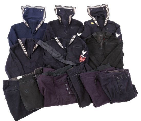 US NAVY ENLISTED / NCO BLUE JUMPER UNIFORM LOT