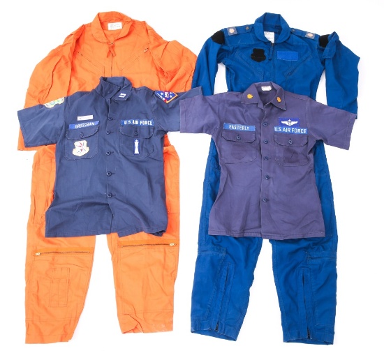 USAF FLIGHT SUIT AND UTILITY SHIRT LOT OF 4