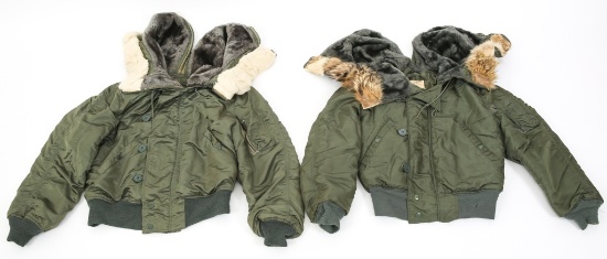 US AIR FORCE AIRCREW N-2B FLIGHT JACKET LOT OF 2