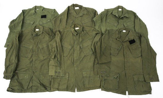 VIETNAM WAR US ARMY JUNGLE JACKET TYPE 3 LOT OF 6