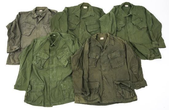 VIETNAM WAR US ARMY JUNGLE JACKET TYPE 3 LOT OF 5