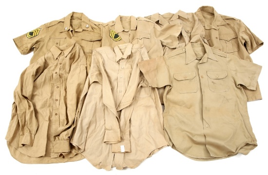 VIETNAM WAR ERA US ARMY KHAKI SUMMER SHIRT LOT