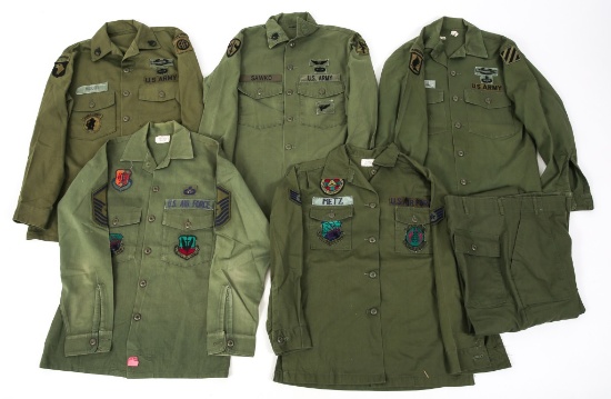 US ARMY OG107 SATEEN UTILITY SHIRT & PANTS LOT