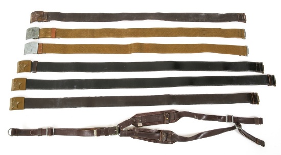 COLD WAR SOVIET COMBAT BELT AND SUSPENDERS LOT