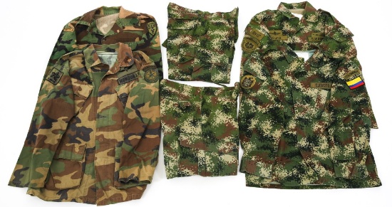 SOUTH AMERICAN ARMY COMBAT CAMO UNIFORM LOT