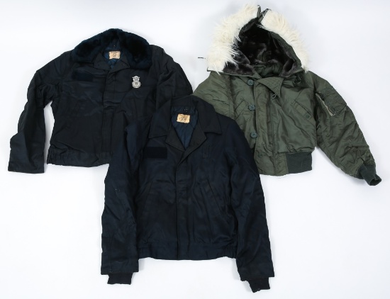 USAF SECURITY POLICE & FLIGHT JACKET LOT OF 3