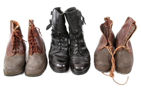 COLD WAR WORLD MILITARY COMBAT BOOTS LOT OF 3