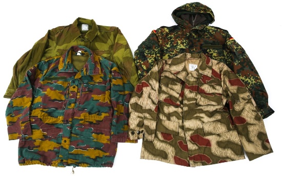 WORLD MILITARY ARMY COMBAT FIELD JACKET LOT OF 4