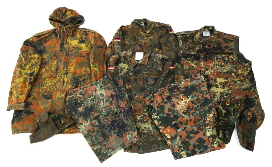 W. GERMAN FEDERAL ARMY CAMO UNIFORM LOT OF 9