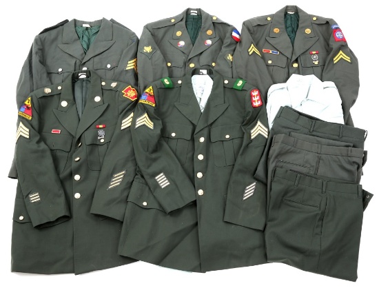 US ARMY DRESS ENLISTED / NCO UNIFORM MIXED LOT