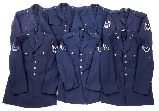 US AIR FORCE ENLISTED / NCO DRESS BLUE UNIFORM LOT