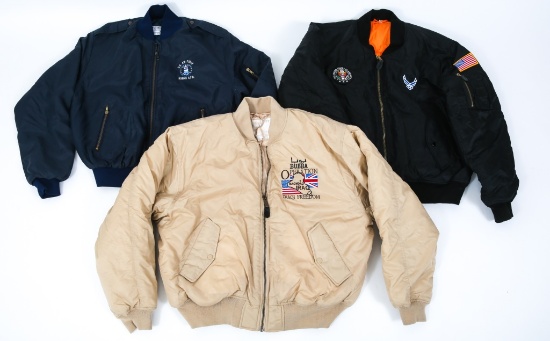 US ARMED FORCES SOUVENIR JACKET LOT OF 3