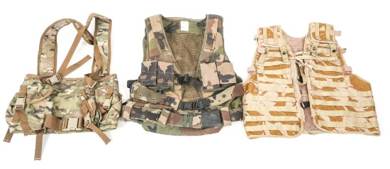 WORLD MILITARY TACTICAL ASSAULT VEST LOT OF 3