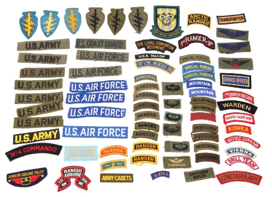 WWII - VIETNAM US ARMED FORCES PATCH TAB LOT