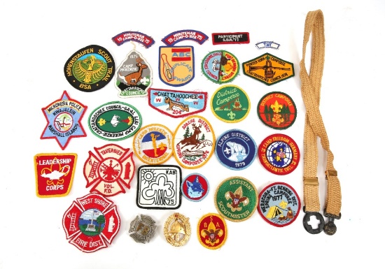BOYSCOUT & FIREFIGHTER PATCH & BADGE LOT
