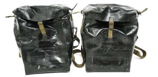 VIETNAM WAR US ARMY WATERPROOF RUBBER BAG LOT OF 2