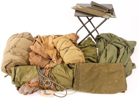 KOREA - VIETNAM US SLEEPING BAG & FIELD GEAR LOT