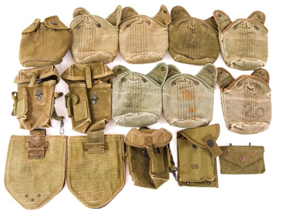 VIETNAM WAR EARLY CANVAS FIELD GEAR LOT OF 15