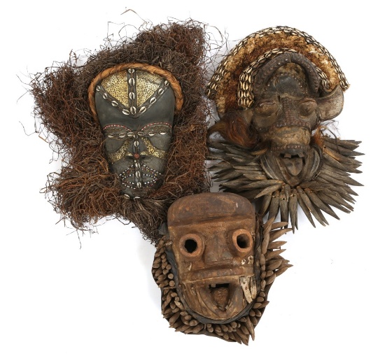 AFRICAN DAN GUERE MASK LOT OF 3