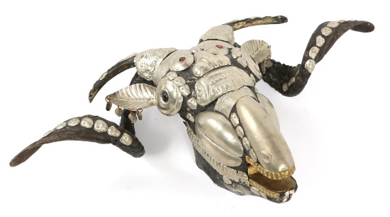 TIBETAN CEREMONIAL GOAT SKULL