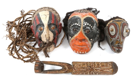 NEW GUINEA & VANUATU SKULL WITH MASK MODEL LOT