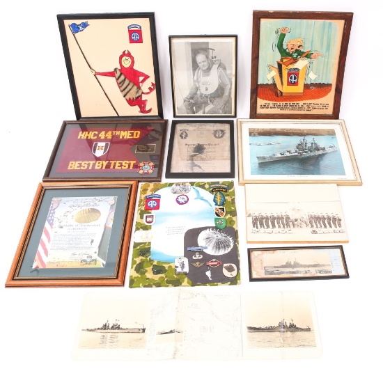KOREAN - VIETNAM SPECIAL FORCES FRAME & ART LOT