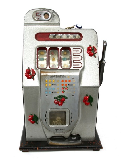 MILLS CHERRY BELL 5 CENT SLOT MACHINE