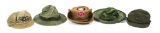 VIETNAM WAR US ARMY FIELD HAT HEADGEAR LOT OF 5